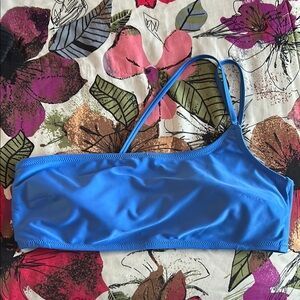 Aerie Blue Bandeau Bikini Top with Adjustable Straps